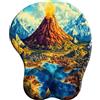 ELLENNE Tappetino Mouse Gel Mousepad Poggiapolso C40-Vetta di Fuoco | Tappetino con cuscino in Gel per Mouse | Ergonomico con Poggiapolso| Comodo, Antiscivolo e lavabile | Mousepad