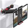 SKBSD Supporto Tablet Poggiatesta Auto, Supporto per Tablet da Poggiatesta Estensibile, Universale Supporto per Tablet con Rotazione a 360° per 4,7~13 Pollici iPad/Samsung Galaxy Tab/Nintendo Switch/Altri