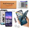 AmComponent - display di ricambio per MOTOROLA MOTO G30 XT2129 XT-2129 XT2129-2 schermo frame LCD touch screen vetro | Componente di ricambio con luminosità intensa e risposta al tocco reattiva