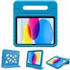 ProCase Custodia iPad A16 11 Generazione 11 Pollici 2025/10 Generazione 10,9 Pollici 2022 per Bambini, Cover Antiurto con Maniglia Convertibile -Unicorno Blu