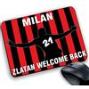 My Cust Tappetino Mouse Pad personalizzabile gadget compatibile per tifosi Milan personalizzabile Ibrahimovic Milan