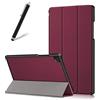 Artfeel Custodia per Samsung Galaxy Tab A7 2020 10.4 T500/T505/T507,Sottile Leggero Pelle Cover Pieghevole Supporto Regolabile Multi-Anglo Caso Slim Flip Folio Tablet Copertura,Vino Rosso