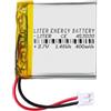 Liter energy battery Batteria 453030 LiPo 3.7V 400mAh 1.48Wh Ricaricabile Connettore PH2.0 (JST-PHR-02) Tipo B Litio: Assicurarsi che la polarità del dispositivo corrisponda 32x30x4.5mm (PH2|400mAh|453030)