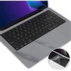 iKammo Protezione 3 in 1 per poggiapolsi per MacBook Pro 16 pollici M2 M1 Pro/Max Chip 2023-2021 modello A2485 A2780 con copertura trackpad, adesivo con supporto per palmo con copertura per tastiera, grigio