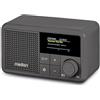 MEDION S66822 Mini radio DAB+ portatile con Bluetooth (batteria ricaricabile, display a colori oscurabile, antenna telescopica, sleep timer, sveglia, snooze, AUX, USB-C) grigio