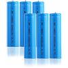 PUPLUM Batteria Ricaricabile Al Litio Da 3,7 V, Batterie Ricaricabili Da 2200 MAh, Utilizzata Per Luci Solari, Luci A Corda, Telecomandi, Torce Elettriche,6 Pz