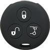 OTMIK Custodia in Silicone per Chiavi Auto per Mercedes-Benz SMART Fortwo 450 Forfour Roadster Supporto per Guscio Remoto (Nero)