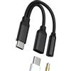 zoyuzan Adattatore Jack per Cuffie 3.5mm (2 in 1) USB C Cavo di Ricarica Splitter per Apple MFI Certified DAC Audio Auto AUX per Cuffie Microfono compatibile per Samsung Type C Power per iPhone 15 per iPad