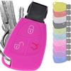 mt key Key Soft Case Custodia protettiva Chiave per auto Mercedes Benz W204 W245 S203 A209 Classe C CLK SLK W211 W203 W169 Chiave intelligente/Rosa