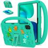 QJONSIU Cover Compatible con Honor Pad X8a, Funzione Stand, PC Antigraffio Protettiva, Antiurto Bambini Cover con Maniglia-Verde