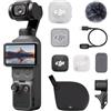 DJI Osmo Pocket 4 Combo Vlog, fotocamera stabilizzata tascabile per vlog con impugnatura con batteria integrata e trasmettitore per Mic Mini 2, CMOS da 1″ e 4K/240fps, stabilizzazione a 3 assi
