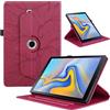 TEDTIKJT Custodia Tablet per Samsung Galaxy Tab S4 10.5 2018 SM-T830/T835 Pelle PU 360 Ruotabile Supporto Flip Protettiva Tablet Cover per Samsung Tab S4, Rosso Albero