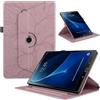 TEDTIKJT Custodia per Samsung Galaxy Tab A 9.7 (SM-T550/SM-T555) Tablet Custodia Pelle PU 360 Ruotabile Supporto Flip Protettiva Tablet Cover per Samsung Galaxy Tab A 9.7 Custodia,Oro Rosa Albero