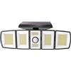 Lumisky Andover XL - Faro solare a LED potente - Illuminazione bianca fredda con sensore di movimento, larghezza 31 cm, ideale per fissare giardino, terrazza ed esterno