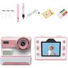 Uqezagpa Fotocamera digitale per bambini stampa istantanea schermo da 2,4 pollici con adesivi e per foto che scattano adesivi macchina video e fotocamera filtro per bambini