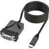 SABRENT Adattatore seriale USB-C da USB tipo C a DB9 Serial RS232, Prolific PL2303GS chipset, USB 2.0, 1bps-12Mbps baud rate per terminali POS, modem, GPS, dispositivi, 180 cm (CB-D9C6)