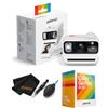 Polaroid Go Generation 3 - Mini fotocamera istantanea a pellicola (bianco) | Confezione con doppia confezione di pellicole Polaroid Color Go (16 foto), penna per lenti, spolverino ad aria e panno in