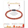 LOCCY Bracciale in cristallo per donna, braccialetto in pietra naturale da 4mm Bracciale regolabile in pietra preziosa con perline Yoga per donne e ragazze