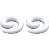 Decentraland 1 paio di dilatatori dilatatori a spirale in acrilico bianco da 1,6 mm (14 G) per lobi dilatatori e dilatatori, kit di dilatatori per orecchie, tunnel, orecchini, set di piercing per il corpo,