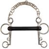 Umbria Equitazione Pelham inox intero aste corte gomma rigida
