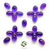 SBI Gems Naturale Ametista Ovale Cabochon 7x5 MM Lotto 10 Pezzi 10.20 Cts Loose Gemme