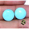 SBI Gems 5.76 Cts Naturale Sleeping Beauty Turchese Rotondo Cabochon Paio 12 MM Loose