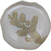 MERCURY PIATTO DECORATO BIANCO/ORO 14044