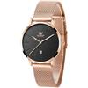 OLEVS Orologio Donna Ultra Sottile Cinturino Rete Acciaio Inossidabile Impermeabile Elegante Piccolo Facile da Leggere Quarzo Watches Regalo