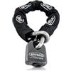 Artago 68T120 Catena Moto Antifurto Pesante ad Alta Sicurezza, Omologata Sold Secure, ø15 120cm, BUNKER SELECTION, Lucchetto MONOBLOK in Acciaio Forgiato, Catena Cementata Antifurto per Moto Scooter