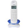 Brondi Telefono Cordless Brondi Lotus Big Display 50mem Sveglia ID Chiamate fino 5 portatili Bianco/Blu