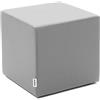Avalon - Pouf Poggiapiedi Rigido CUBO Jazz in Ecopelle Deluxe, Puff Poggiapiedi Divano Quadrato, Pouffe per Interno ed Esterno, Comodo Impermeabile e Resistente, Made in Italy (40cm-Grigio)