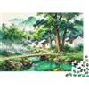 DAFUfbw Chinese Village Jigsaw Puzzles 1000 Piece Recycled Green Countryside Puzzle per Adults Puzzle Game Props Impossible Hard Difficult Stimolante Divertente Game 38x26cm/1000pcs