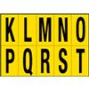 Cartelli Segnalatori Lettere adesive da K a T - in PVC - 56 x 99 mm - 10 et/fg - 1 foglio - nero/giallo conf. 10 pz - G01600