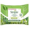 Simple Salviette esfolianti ipoallergeniche biodegradabili delicate per pelli sensibili 20 salviette