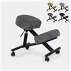 Bodyline - Health and Massage Sgabello ergonomico in metallo e tessuto Balancesteel Lux - Grigio scuro