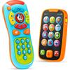JOYIN: Giocattoli musicali per neonati, telefono giocattolo per bambini, 2 telecomandi, smartphone per bambini, giocattolo per neonati dai 6 mesi, giocattolo per bambini piccoli dai 1 anno, regalo per ragazzi e ragazze
