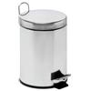 Adatto-M T106405 Pattumiera acciaio inox secchio galvanizzato pedale 5 litri (confezione da 4 pezzi)