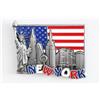 Designo Calamite da frigorifero 3D in metallo, souvenir per le vacanze di campagna, Londra, Parigi, NewYork, Berlino, Dubai, Amsterdam, Roma, Praga, Milano, Barcellona, Venezia (New York)