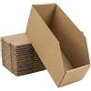 STRBOXONG 15 Pezzi Scatole a Bocca di Lupo in Cartone 30x11x15cm - Contenitori Picking per Magazzino, Garage e Scaffali - Organizer Minuteria, Viti e Attrezzi in Carta Kraft Resistente