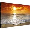 Wallazz Quadri Moderni Soggiorno Mare, Tramonto, Spiaggia, Thailandia - 100% Made in Italy - Stampa HD su Tela Canvas - Quadro Camera da Letto - Qualità Artigianale - 70x140cm