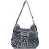 Angel Kiss Borsa hobo da donna borchiata in pelle vegana borse a tracolla e borse retrò spaziose borse a tracolla quotidiane di medie dimensioni
