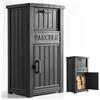 VEVOR Cassetta Postale per Consegna Pacchi da Esterno 1121 mm Colore Nero, in PP, per Portico Marciapiede e Ripostiglio Domestico, con Serratura Antifurto, Impermeabile e Resistente alle Intemperie