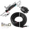 VEVOR Kit di Sterzo Idraulico Pompa per Motori Fuoribordo 2,5 Mpa 300 CV per Imbarcazione, Motore Singolo, con Pompa di Sterzo, Cilindro di Bloccaggio Bidirezionale, 141 mL, Tubi Flessibili da 8 m