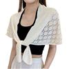 NiceYnn Scialle Maglia annodata Sciarpa Spalla Poncho all'Uncinetto Mantello Hollow Matrimonio Serata Cerimonia Compleanno Elegante Casual