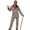 shoperama Funky Leopard - Tuta da uomo Pimp, costume da Sakko giacca pantaloni pelliccia, stenz Gauner Assi Proll Disco Fever