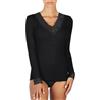 EGI Maglia Donna Micro Lana Manica Lunga Intimo Termico Caldo Elegante Pizzo Plissé Made in Italy, Art. 303