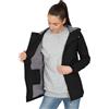 Blu Apparel Giacca impermeabile da donna foderata in pile, Nero , 52