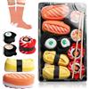 Behogan 5 paia di calzini sushi divertenti per donne e uomini divertenti colorati idee regalo giapponesi originali taglie unisex 35-39