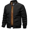 Lonya Giacca Bomber Invernale Giubbotto Pile Aviator | Felpa Pile, Manica Lunga, Collo Alto, Cerniera, 4 Tasche, Antivento, Impermeabili, Polsini a Coste, Termica, Casual