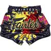 Fairtex - Pantaloncini da Boxe, Taglio Slim Muay Thai | Tessuto in raso di alta qualità con grafica a tema individuale. La vita elastica con coulisse garantisce una vestibilità